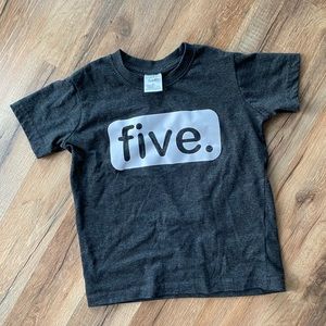 FIVE birthday shirt
